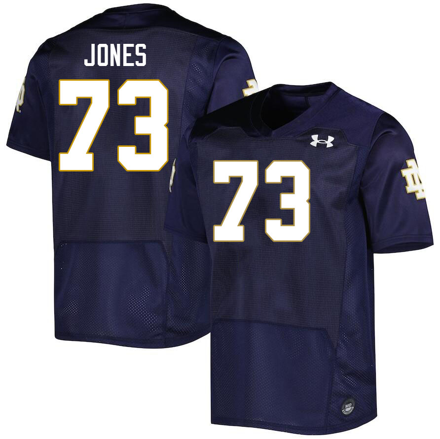 Men #73 Peter Jones Notre Dame Fighting Irish College Football Jerseys Stitched-Navy